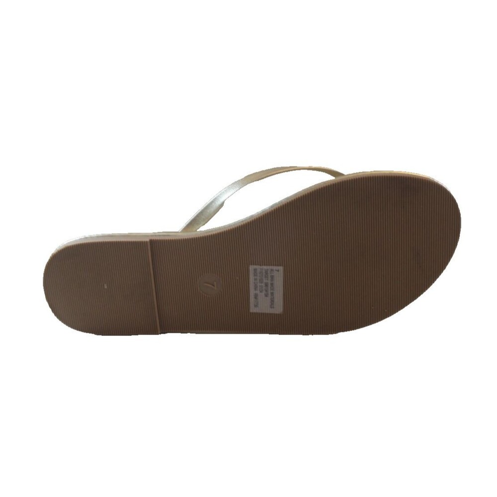 Shade Shore Gold Thong Flip Flops Womens SZ 7 - Picture 6 of 8